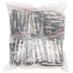 Conector BNC de rosca metálico para cabo coaxial conjunto de 100 unidades conector CCTV Delta BNC-W/SKR-MET*P100