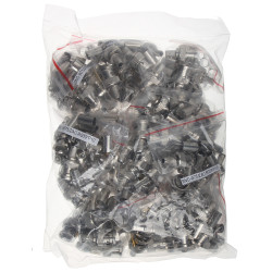 Conector BNC de crimpagem para cabo coaxial RG59 75 Ohm conjunto de 100 unidades CCTV Delta BNC-W75/ZAC-RG59*P100