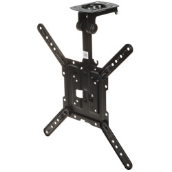 Ceiling mount for TV monitor VESA 400x400 23-55 inch adjustable foldable black ceiling hanger BRATECK BRATECK-LCD-CM344