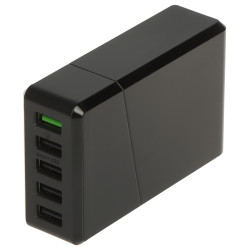 Încărcător de rețea USB cu mai multe porturi 5 porturi încărcare rapidă QC 3.0 adaptor desktop telefon tabletă Green Cell CHARGC