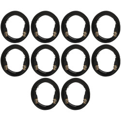 BNC-BNC patchkabel 5m til RACK-skabe 75 Ohm sæt med 10 stk koaksialt videokabel patchcord Delta Multimedia CROSS-BNC/5M*P10