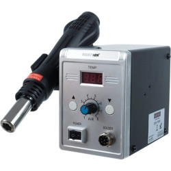 תחנת הלחמה באוויר חם 700W עם בקרת טמפרטורה וזרימת אוויר וסט פיות BIGSTREN BIGSTREN-21708