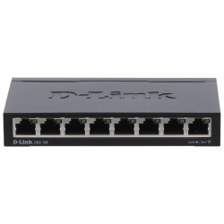 Suis 8-port Gigabit Ethernet RJ45 10/100/1000 Mbps Desktop Casing Logam QoS IGMP Snooping Green D-Link DGS-108/E