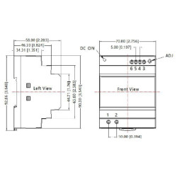 Bekalan kuasa pensuisan rel DIN 48V DC 2.1A 100W industri stabil dan cekap GLP DL2-100-48-U