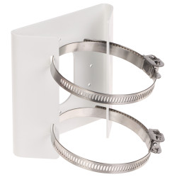 Držiak na stĺp pre CCTV monitorovacie kamery z nehrdzavejúcej ocele biely pevná vonkajšia montáž na stožiar Hikvision DS-1275ZJ-