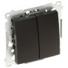 Dvojno križno stikalo 250V 10A mat črno s hitrim priključkom IP20/IP44 podometna elektroinštalacijska oprema KONTAKT Simon DW7/2