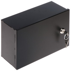 Paviršinis metalinis korpusas su montavimo plokšte juodas 240x150x100mm STALFLEX E-MB-TPR1-MP-B
