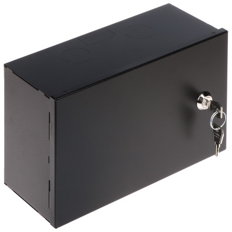 Aufputz-Metallgehäuse mit Montageplatte schwarz 240x150x100mm STALFLEX E-MB-TPR1-MP-B
