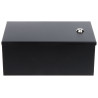Caixa metálica de superfície com placa de montagem preta 240x150x100mm STALFLEX E-MB-TPR1-MP-B