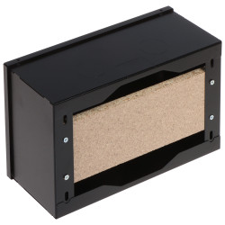 Povrchová kovová skříň s montážní deskou černá 240x150x100mm STALFLEX E-MB-TPR1-MP-B