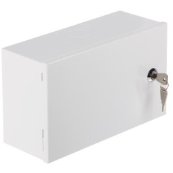 Obudowa metalowa natynkowa biała z płytą montażową drewnianą skrzynka instalacyjna CCTV alarmowa teletec STALFLEX E-MB-TPR1-MP-W