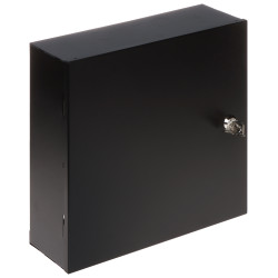 Metal Surface Mounted Enclosure with Wooden Mounting Plate Black 300x300x100mm Telecommunications Box STALFLEX E-MB-TPR3-MP-B