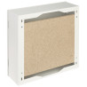 木製取り付けプレート付き露出型金属製筐体 屋内用CCTV設置ボックス ホワイトスチール STALFLEX E-MB-TPR3-MP-W