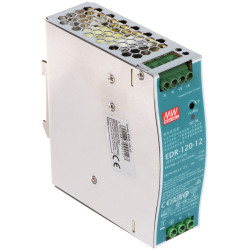 Импулсно захранване за DIN шина 12V 10A 120W стабилизирано индустриално за контролни табла MEAN WELL EDR-120-12