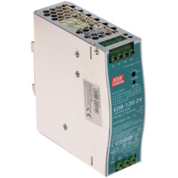 Pramoninis impulsinis maitinimo šaltinis DIN bėgeliui 24V DC 5A 120W Mean Well MEAN WELL EDR-120-24