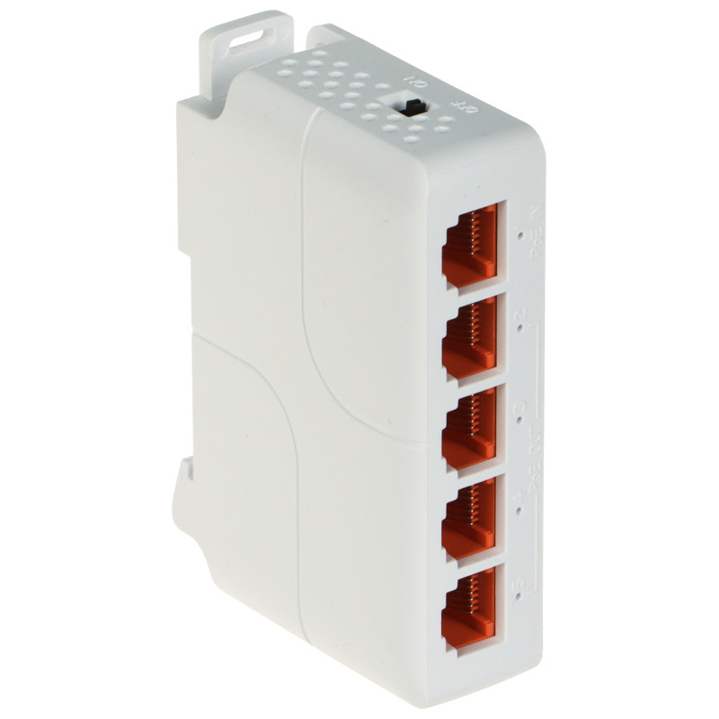 Extendeur Ethernet PoE Gigabit 3 ports Switch PoE VLAN Rail DIN Régénérateur de signal LAN 100m PULSAR EXT-POEG4DIN