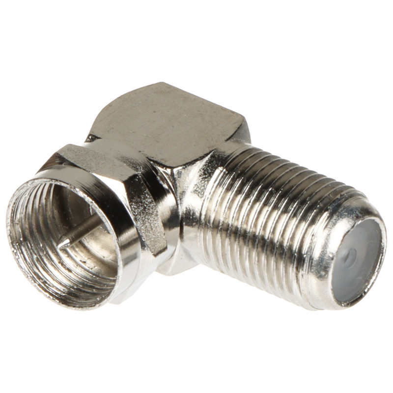 F型L字型変換コネクタ 75Ω 金属製 100個セット アンテナアクセサリー Delta Plug F-W/F-G/KAT*P100