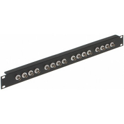 19インチRACKキャビネット用BNC分配パネル 16入力16出力 ガルバニック絶縁 CCTV AHD CVI TVI CVBS DELTA G-16B-RACK