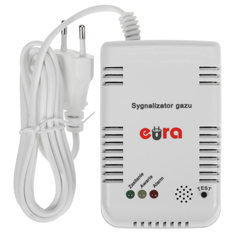 Erdgas Methan und LPG Propan-Butan Sensor Autonomer Haushaltsalarm 230V Detektor Eura GD-00A2