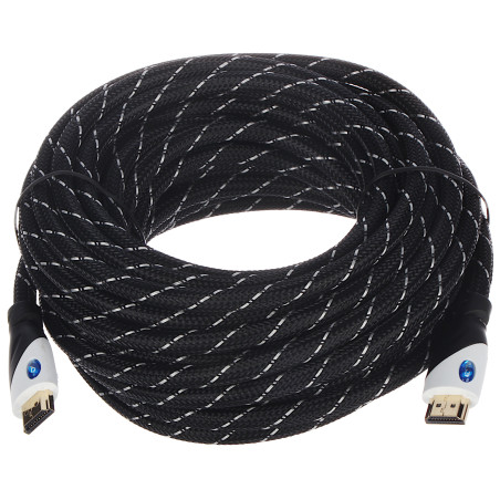 HDMI 1.4b High Speed kabel 10m gullbelagte kontakter 26AWG Full HD Ethernet ARC Delta Multimedia HDMI-10-PP