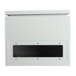 Hermetisk stålkabinett IP66 IK10 Utendørs monteringsboks 255x300x300mm Grå metallplate Delta HOC-303025