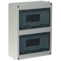 Surface mounted hermetic distribution board 24-module IP65 ABS UV electrical fuse box ELPROMET HT-24