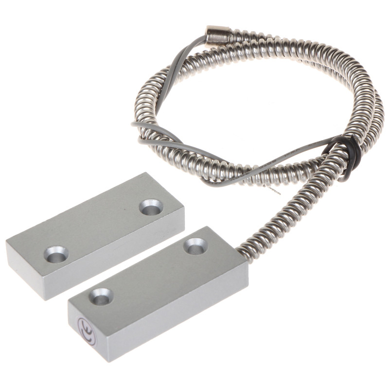 Capteur magnétique de porte hermétique en métal NC pour systèmes d'alarme lot de 5 argenté robuste Delta Alarm KN-CA52D*P5