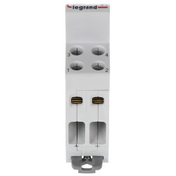 Kevrer bouton unel bistabil 1x NO + 1x NC 20A reil DIN TS-35 evit kontrolliñ kelc'hiadoù LEGRAND LE-412911