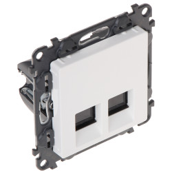 Dvigubas RJ-45 galinis lizdas Kat. 6 UTP potinkinis baltas tinklo LAN Ethernet Valena Life LEGRAND LE-753143