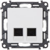 Valena Life RJ-45 kettős végponti aljzat 6. kategória UTP süllyesztett fehér LAN Ethernet hálózati LEGRAND LE-753143
