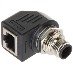 Kutni adapter RJ45 utičnica na M12 4-pinski utikač Cat. 5e IP68 industrijski Ethernet LAN mrežni adapter Delta M12D-W/RJ45-G