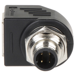 Winkeladapter RJ45 Buchse auf M12 Stecker 4-pin Cat. 5e IP68 Industrieller Ethernet LAN Netzwerkadapter Delta M12D-W/RJ45-G