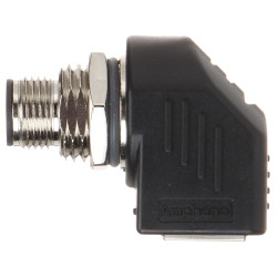 Winkeladapter RJ45 Buchse auf M12 Stecker 4-pin Cat. 5e IP68 Industrieller Ethernet LAN Netzwerkadapter Delta M12D-W/RJ45-G