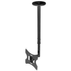 Ceiling mount for monitor TV VESA 200x200 adjustable telescopic black solid steel 23-42 inches MACLEAN MC-504B