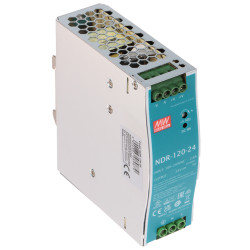 Βιομηχανικό τροφοδοτικό μεταγωγής 24V 5A 120W για ράγα DIN MEAN WELL NDR-120-24