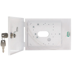Obudowa metalowa do manipulatorów klawiatur alarmowych Satel CA-5 CA-6 CA-10 INT-KLCDS biała zamykana na kluc PULSAR OBU-M-LCD-S