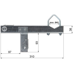 Hot-dip galvanized steel chimney strap mount for antenna mast satellite antenna bracket set DELTA OK-43T13
