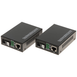 Convertidor de mitjans de fibra òptica monomode RJ45 SC 25km WDM Kit Ethernet LAN 10/100 Mbps Delta OM1-SM