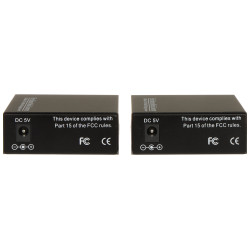 Conversor de Mídia de Fibra Óptica Monomodo RJ45 SC 25km WDM Kit Ethernet LAN 10/100 Mbps Delta OM1-SM