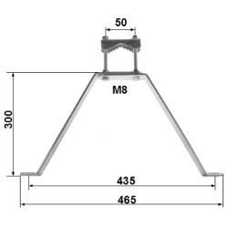 Wall mount for antenna mast 30cm distance galvanized steel wall bracket solid antenna installation DELTA OMP-50L30