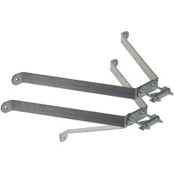 Fali tartó konzol antenaoszlophoz távtartós horganyzott acél fali tartó 36cm szerelőkészlet DELTA OMP-50L40