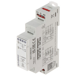 Releu electromagnetic bistabil 24V AC/DC 16A șină DIN LED izolare galvanică modul de control ORNO OR-PI-456/24UC