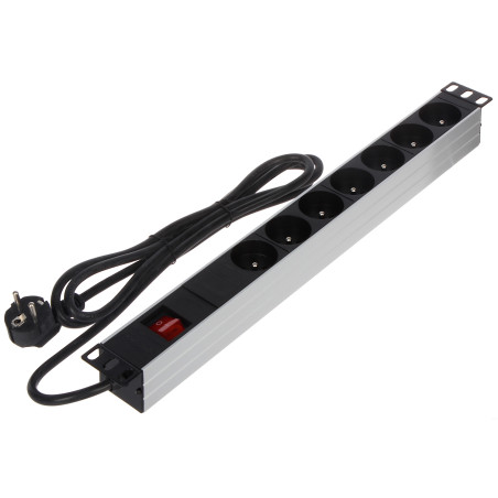 Multipresa per armadio RACK 19 pollici 7 prese 230V 16A 1U PDU con interruttore Delta PD-7/RACK