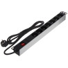 Multiprise pour armoire RACK 19 pouces 7 prises 230V 16A 1U PDU avec interrupteur Delta PD-7/RACK