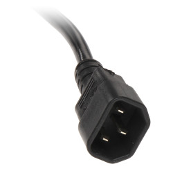 Strømskinne til 19 tommer Rack-skab 1U 7 stik IEC C14 PDU 16A 230V sort solid strømfordeling Delta PD-7/RACK/IEC