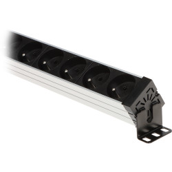 Захранващ разклонител за 19-инчов RACK шкаф 8 гнезда 230V 16A ключ кабел 2м 1U черен PDU Delta PD-8K/RACK