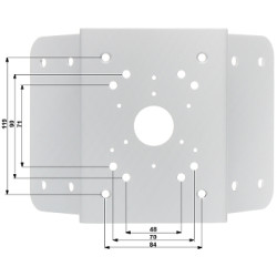Supporto angolare per telecamere esterne bianco in acciaio montaggio solido accessori di montaggio CCTV DAHUA PFA151