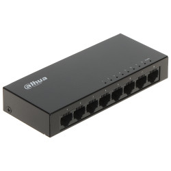 Priemyselný 8-portový Gigabit Ethernet prepínač RJ45 10/100/1000 Mb/s kovové puzdro Desktop CCTV IP DAHUA PFS3008-8GT-V2