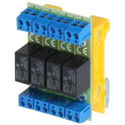 4-kanaals NO relaismodule voor DIN-rail 24V DC galvanische scheiding elektrische deuropener grendel controller DELTA PK4-24-ZD