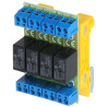 4-channel NO relay module for DIN rail 24V DC galvanic isolation electric strike bolt controller DELTA PK4-24-ZD
